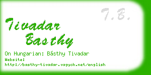 tivadar basthy business card