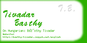 tivadar basthy business card